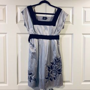 Sailor Jerry Silver Satin Dress